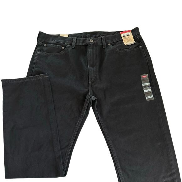 Levi’s Mens 505 Black Regular Fit Straight Leg Performance Cool Jeans Size 38x34 - Picture 2 of 10